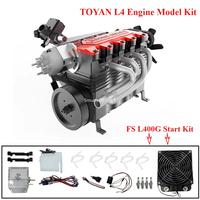TOYAN L4 Engine Model Start Kit Metal Inline Four-cylinder Engine Model 14CC Water-cooled Engine Model Kit Toy Gift FS L400G