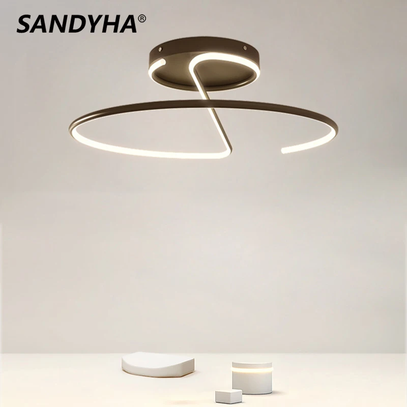 

Modern Luces Led Para Habitacion Simple Highend Ring Ceiling Lamp Plafonnier Light for Living Dining Room Bedroom Lampara Techo