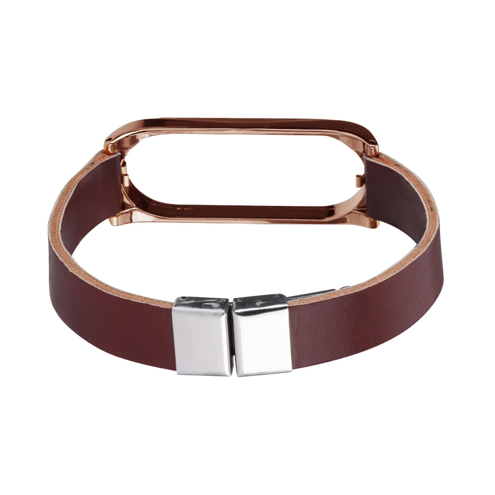 

Replacement Watch B Strap for Mi B 5 Brown Durable PU Butterfly Buckle Wristb Accessories