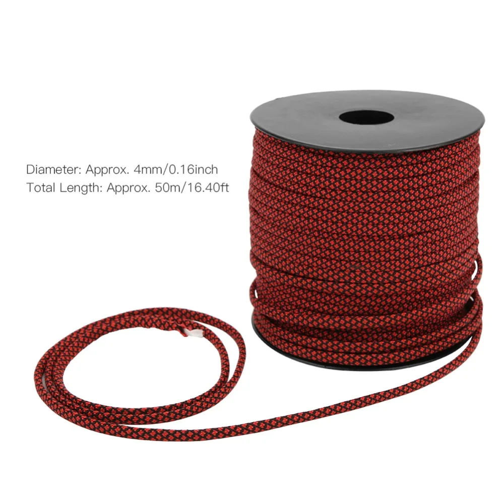 باراكورد بوليستر متين 7 خيوط أساسية مقاومة للأشعة فوق البنفسجية سلك باراشوت 4 مم سلك مضفر سميك للتخييم