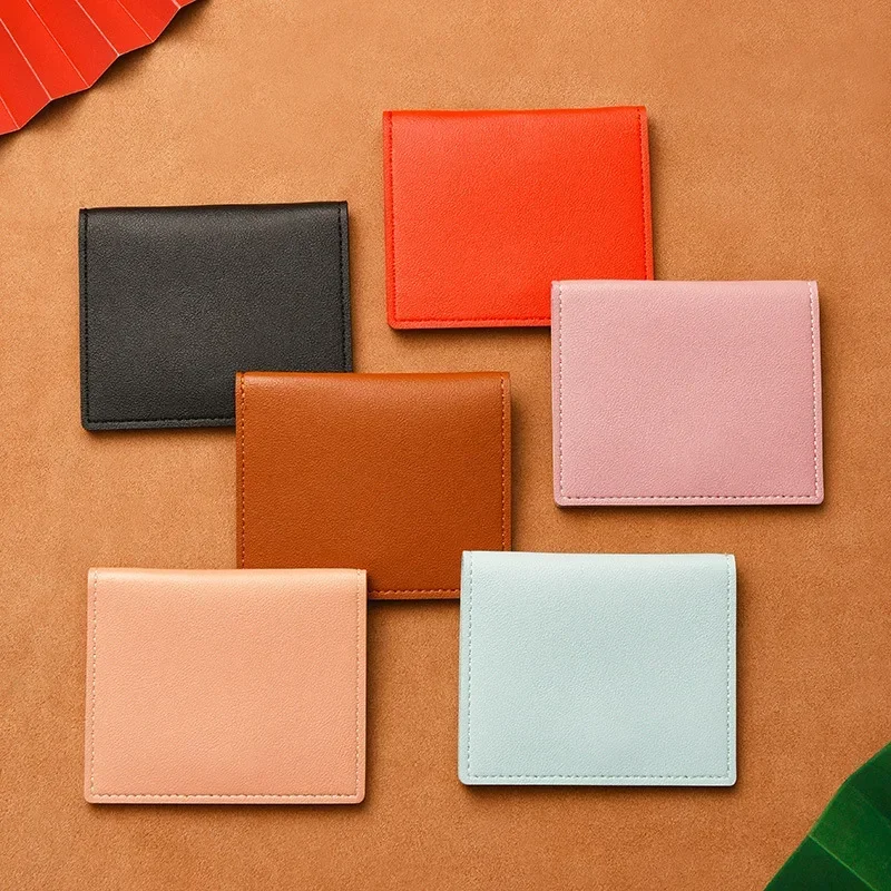 Portefeuille en cuir Ultra-fin, porte-cartes multiples pour femmes et hommes, sac pour cartes de crédit, cuir massif