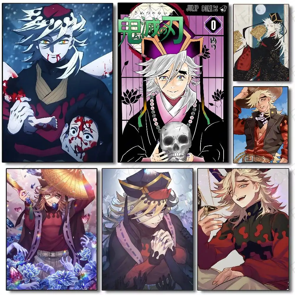 

Japanese Anime Doma D-Demon Slayer Poster High Quality Dorm Living Room Aesthetic Wall Decoration Painting Stickers Gift