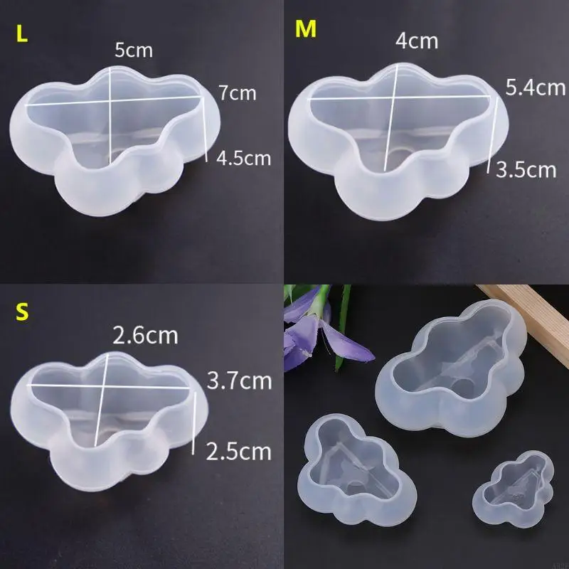 

A52E 3D Cloud DIY Epoxy Resin Mould Handmade Jewelry Making Silicone Mold Easy Release for Landscape Fondant Chocolate Decor