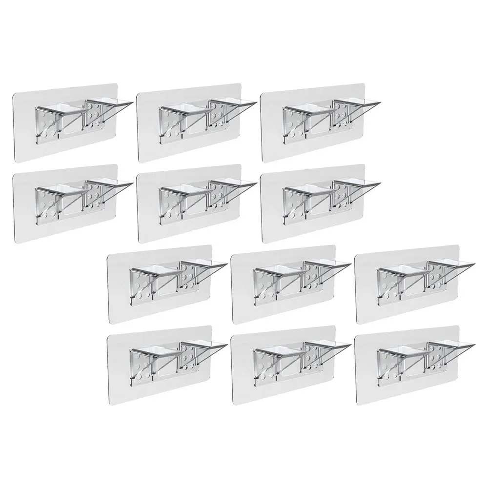 

12Pcs Shelf Pegs Clear Acrylic Heavy Duty No Punch Needed Easy Install Multi-Function Support for Bathroom Kitchen Cabinet Wood