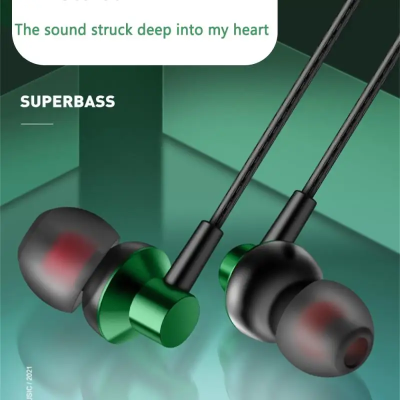 3.5mm Sport Earphones High Quality Upgrade Version Stereo Earbuds Hifi Adjustable For New Earpiece In-ear Wired Metal