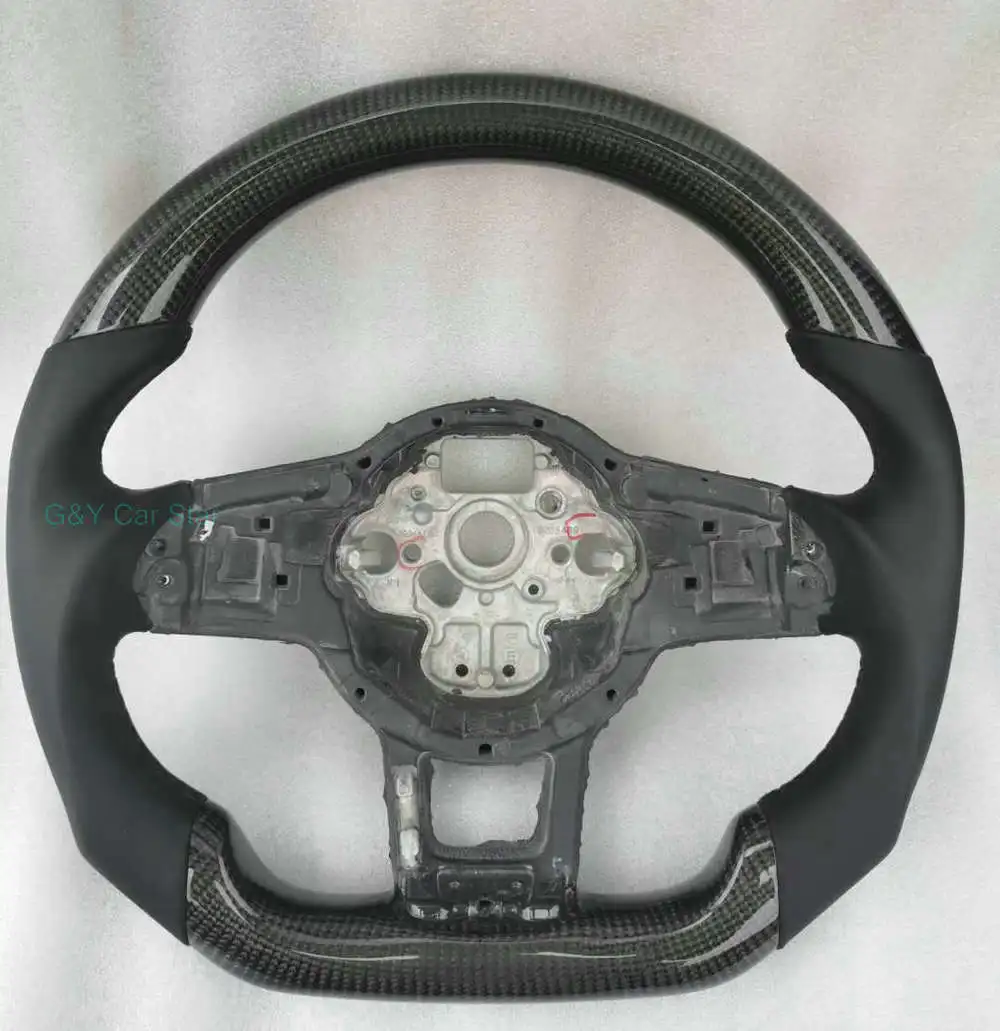 100% Real Carbon Fiber Car Steering Wheel For Volkswagen VW Golf 7 GTI Golf 7R Golf 7 Rline