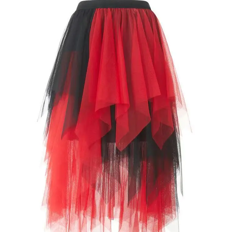 Tassel ruffle layered skirt detail