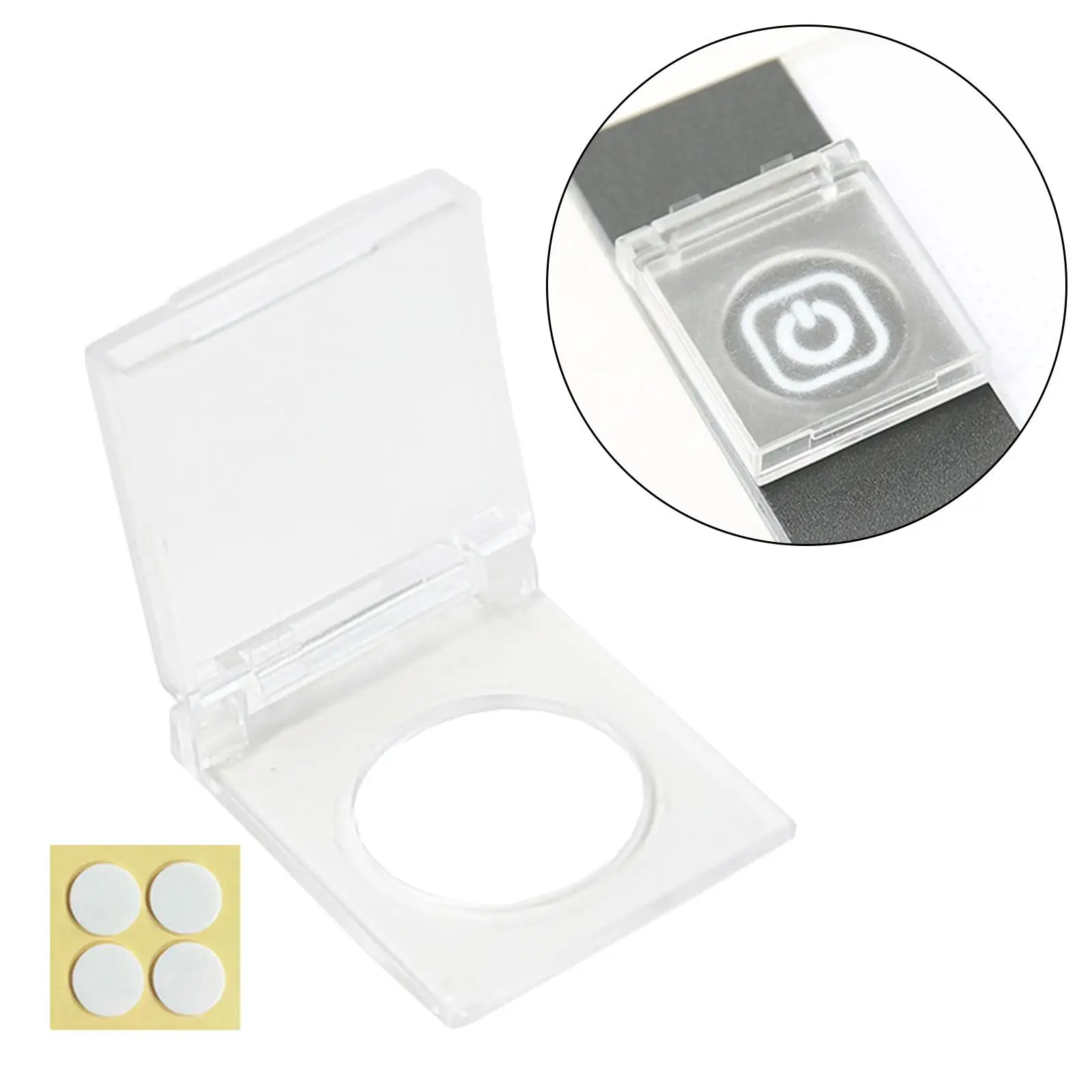 Clear Push Button Switch Cover Waterproof Dustproof Protective Shield Plate for Light Board A3 A4 Copy Drawing Table