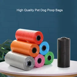 5/10/15/20 Rolls Pet Dog Poop Bags for Dogs Cat Degradable Waste Pick Up Clean Bag Dogs Garbage Bags Dog Accessories Black Color