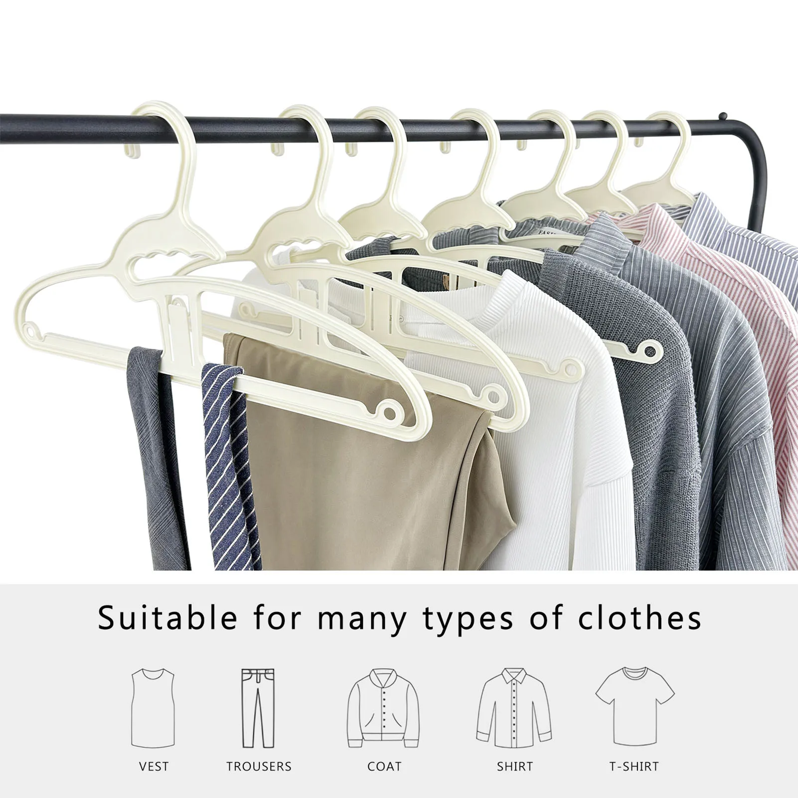 20pcs Dry Wet Clothes Hangers Space-Saving Lightweight Organizer for Hanging Shirts T-Shirts Blouses