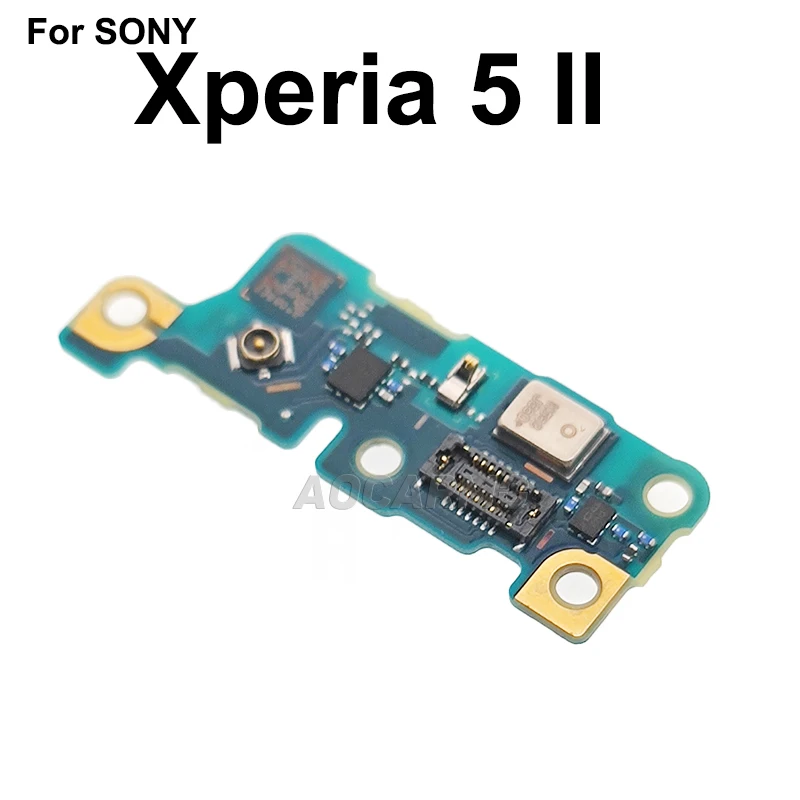 Aocarmo For Sony Xperia 5 II/ X5ii XQ-AS52 AS62 AS72 SO-52 Bottom Microphone MIC Antenna Connector PCB Circuit Board Repair Part