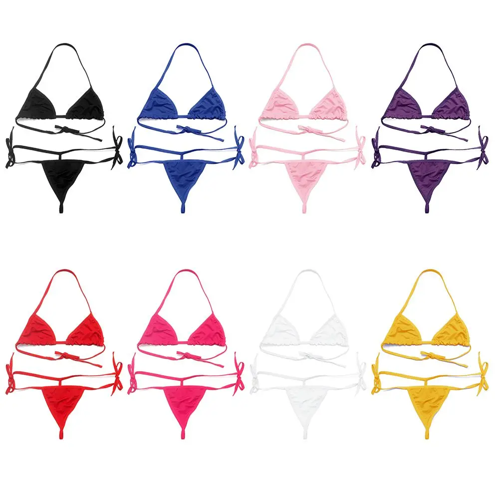 

Woman Tie Backless Sexy Bra Set Bralette Underwear Panties