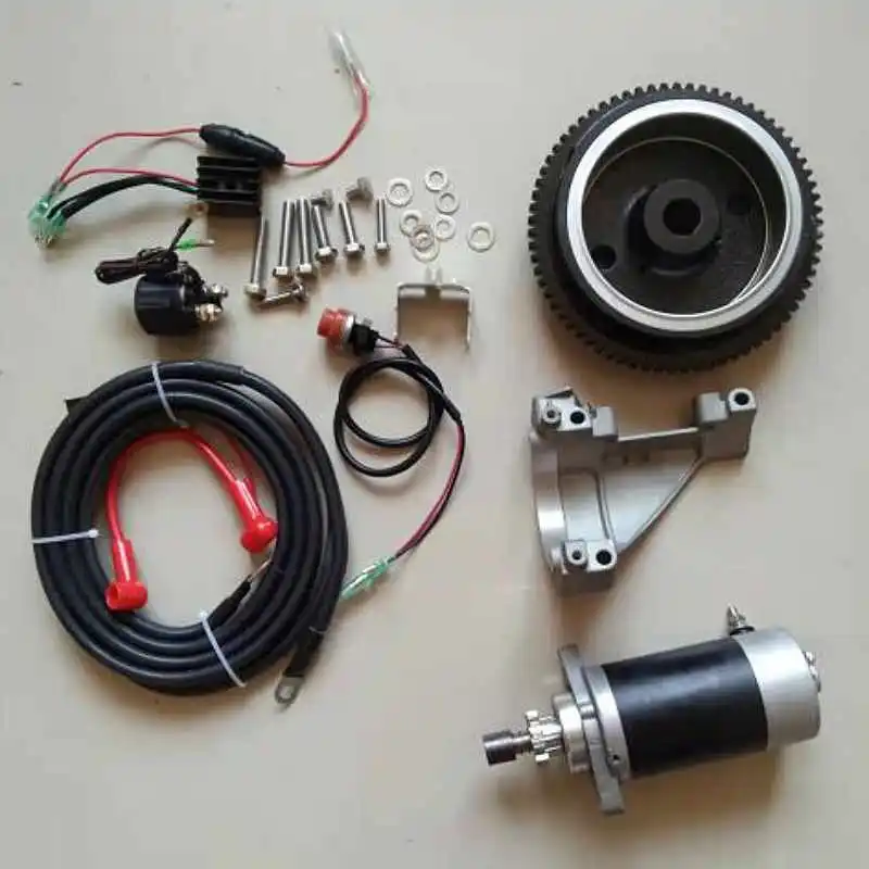 F9.9 ELECTRIC START KIT FOR YAMAHA F9.9HMHL F9.9HMHS HAIFEI HIDEA 4T 9.9HP OUTBOARDS MARINE RUBBER FINSHING BOAT STARTER MOTOR