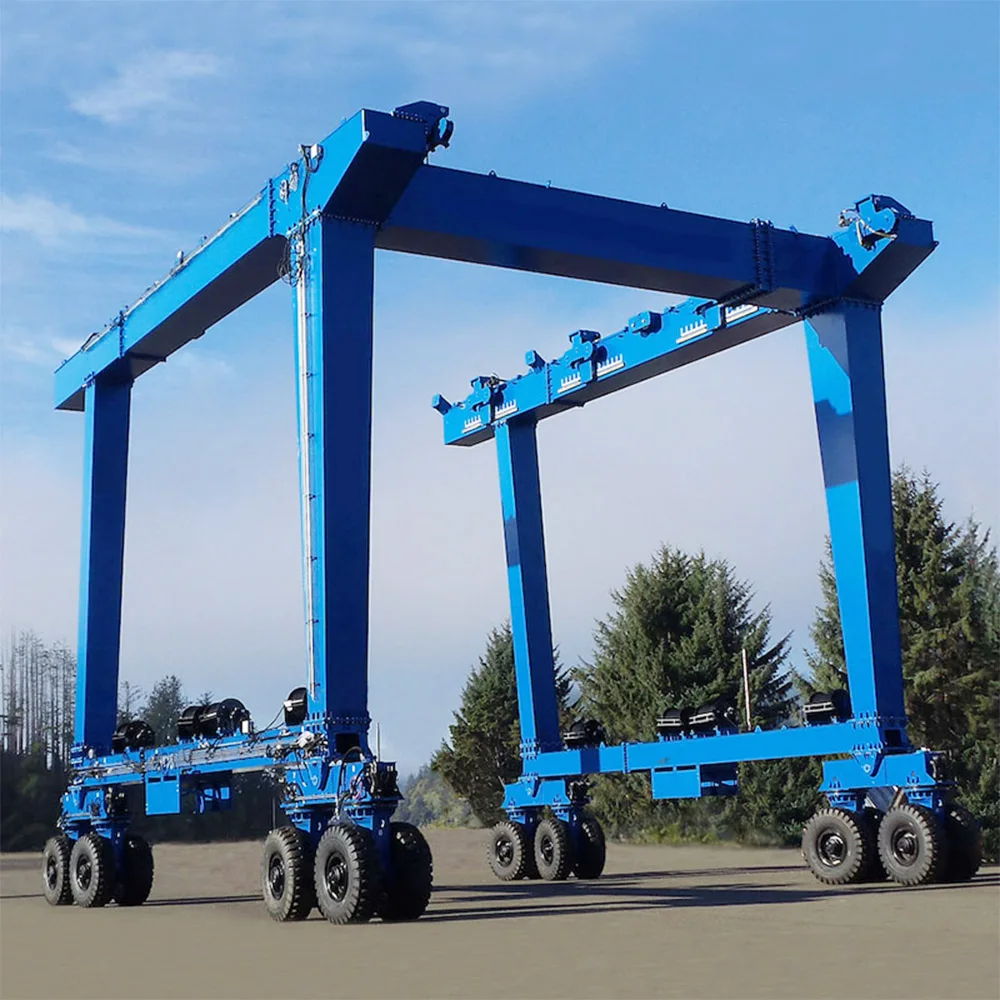 Customized Hydraulic Marine Travel Lift Gantry Crane Shipyard Boat Lifting Hoist For Vessel Handling