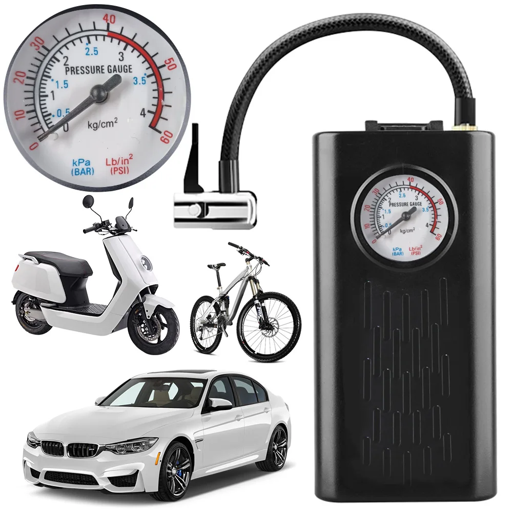 

Electric Air Compressor USB Charging Car Tire Inflator Multifunctional Motorcycle Tyre Inflator for Motorbike Auto Bicycle