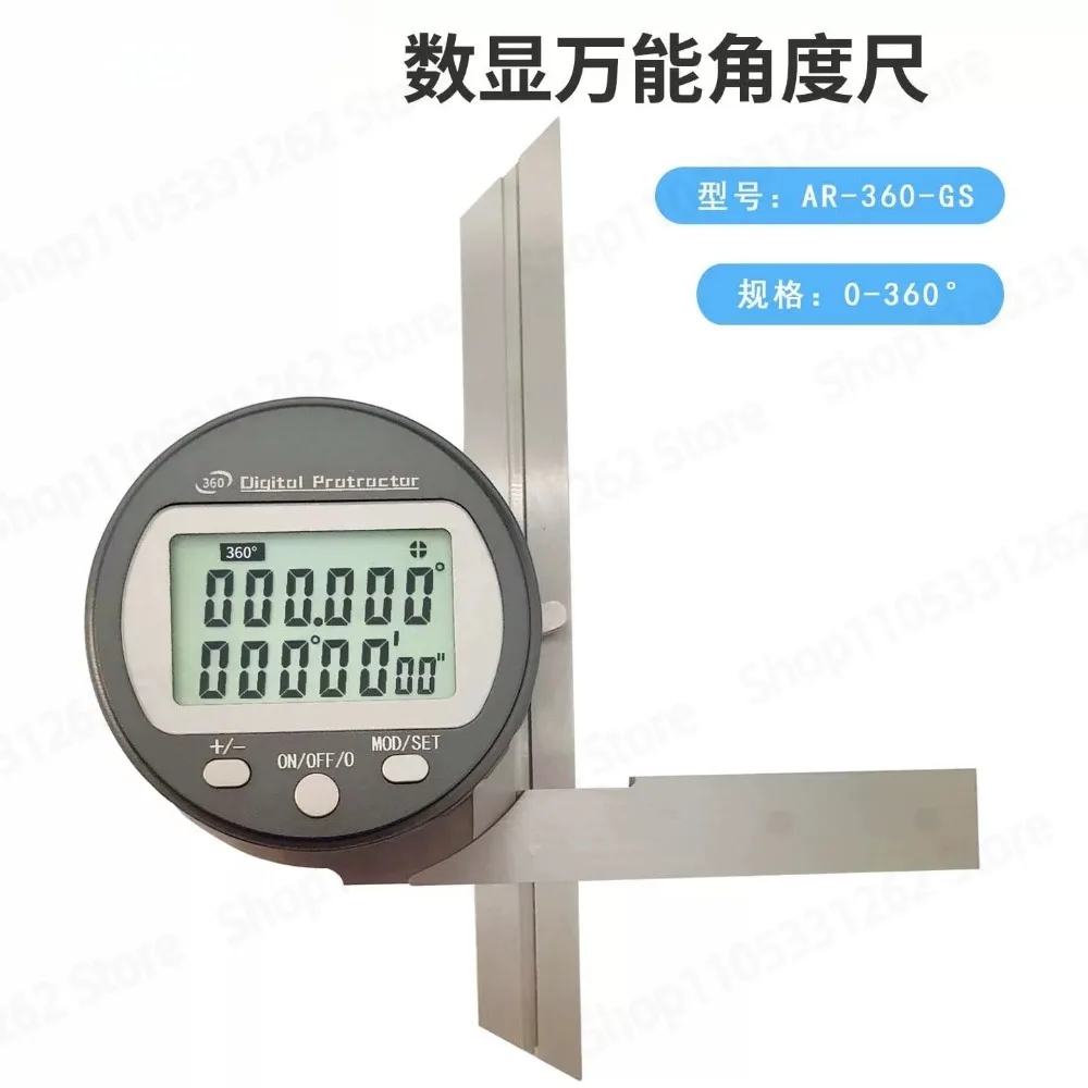 Stainless Steel High Precision Digital Universal Protractor 360 Degree Angle Gauge Measuring Tool