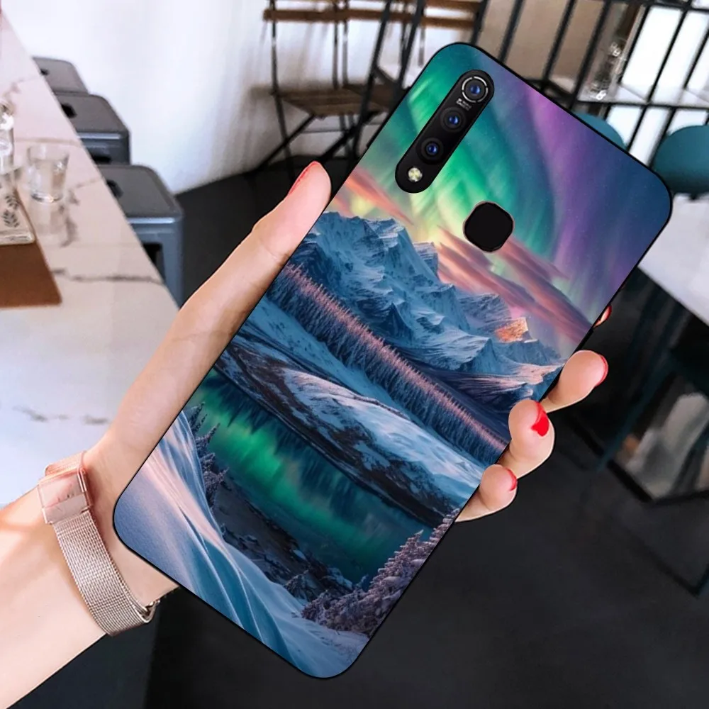 Landscape winter aurora Phone Case For Huawei Y9 6 7 5 Prime Enjoy 7s 7 8 plus 7a 9e 9plus 8E Lite Psmart Shell