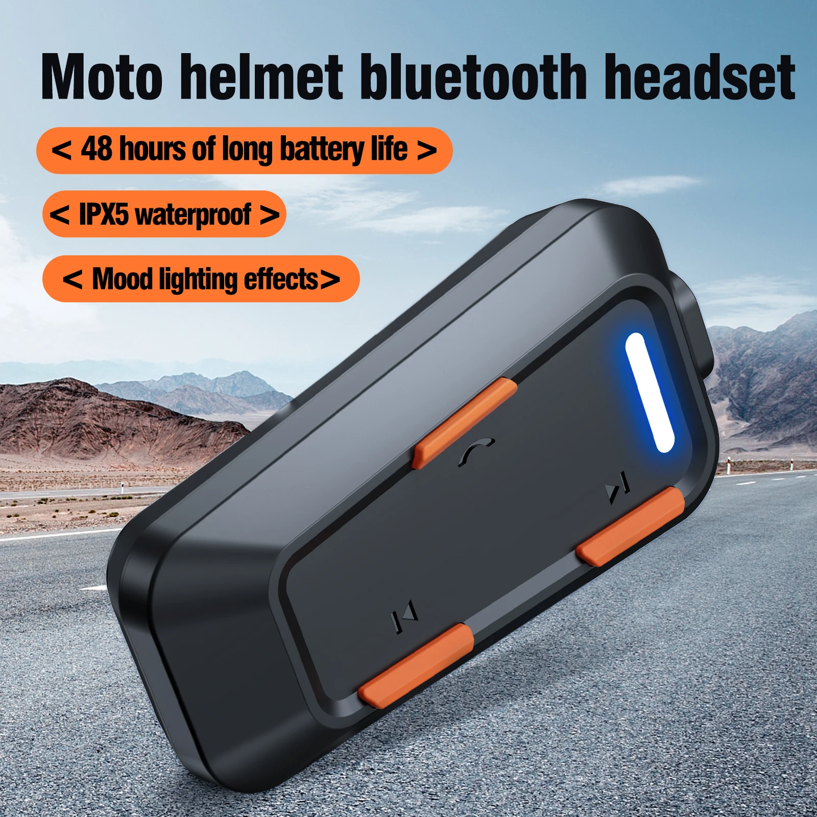 

2025 New C1 Motorcycle Intercom Headphone ENC Noise Cancellation Clear Sound