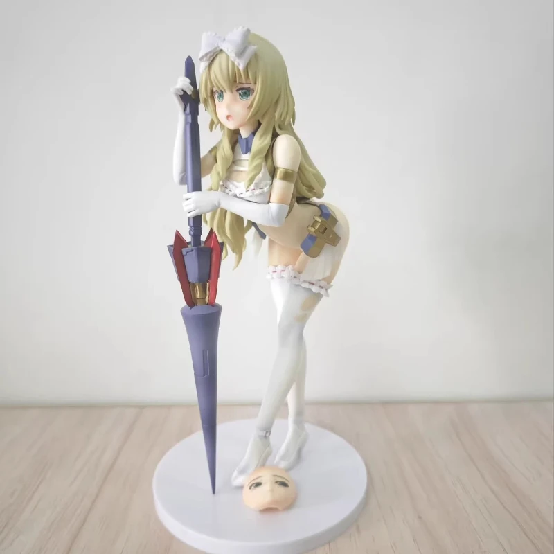 

21cm New Anime Mecha Girl Figure Double Head Sculpture Bishoujo Collectible Desktop Decoration For Anime Collectors Otaku Fans