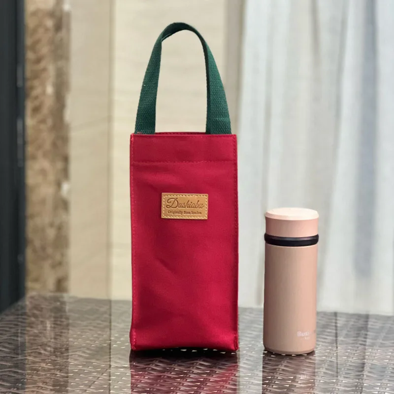 minimalista de lona para estudiantes, bolsa para vasos de agua, cubierta de taza aislante, bolsa para paraguas, billetera cero, bolsa para mamá, 1