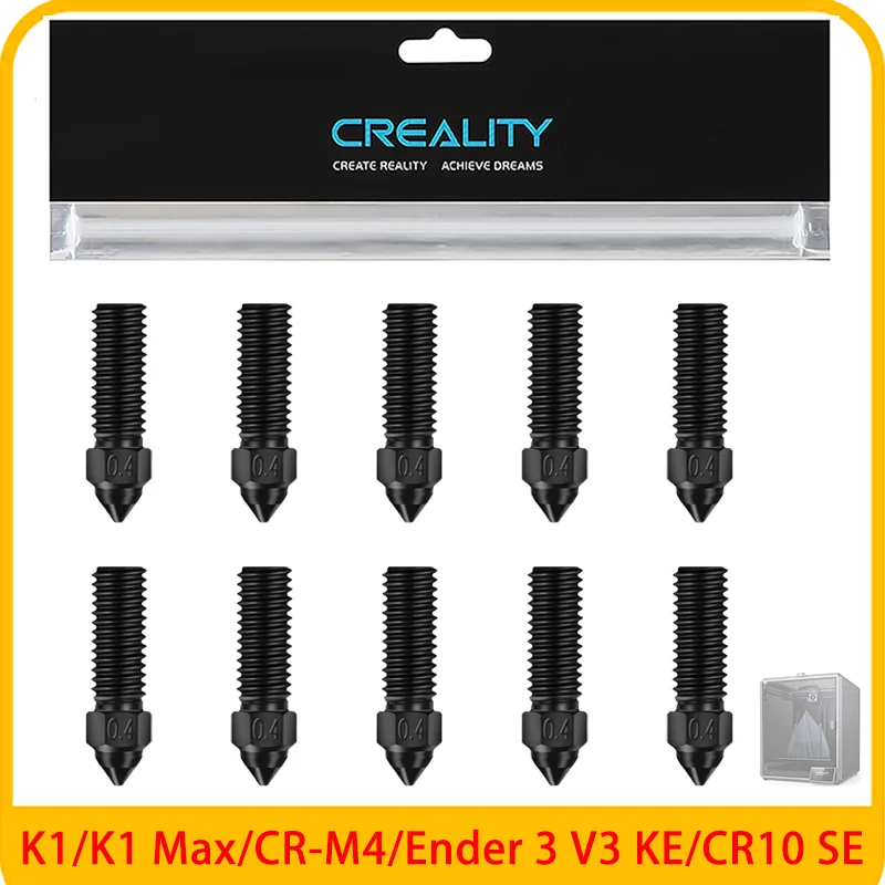 

Creality Official K1/K1 Max/Ender3 V3 KE Hardened Steel Nozzles,High-Speed Printing and High Flow Extruder Nozzles for CR-10 SE
