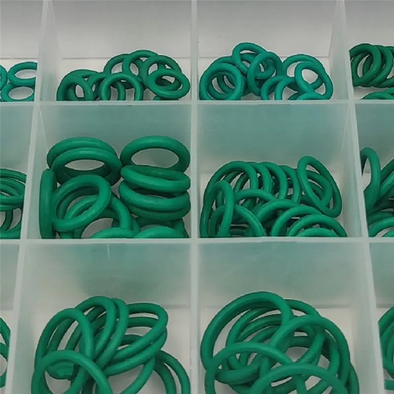 Aug. 270Pcs Green Sealing Ring High Temperature Rubber Ring Gasket High Pressure Repair Boxed