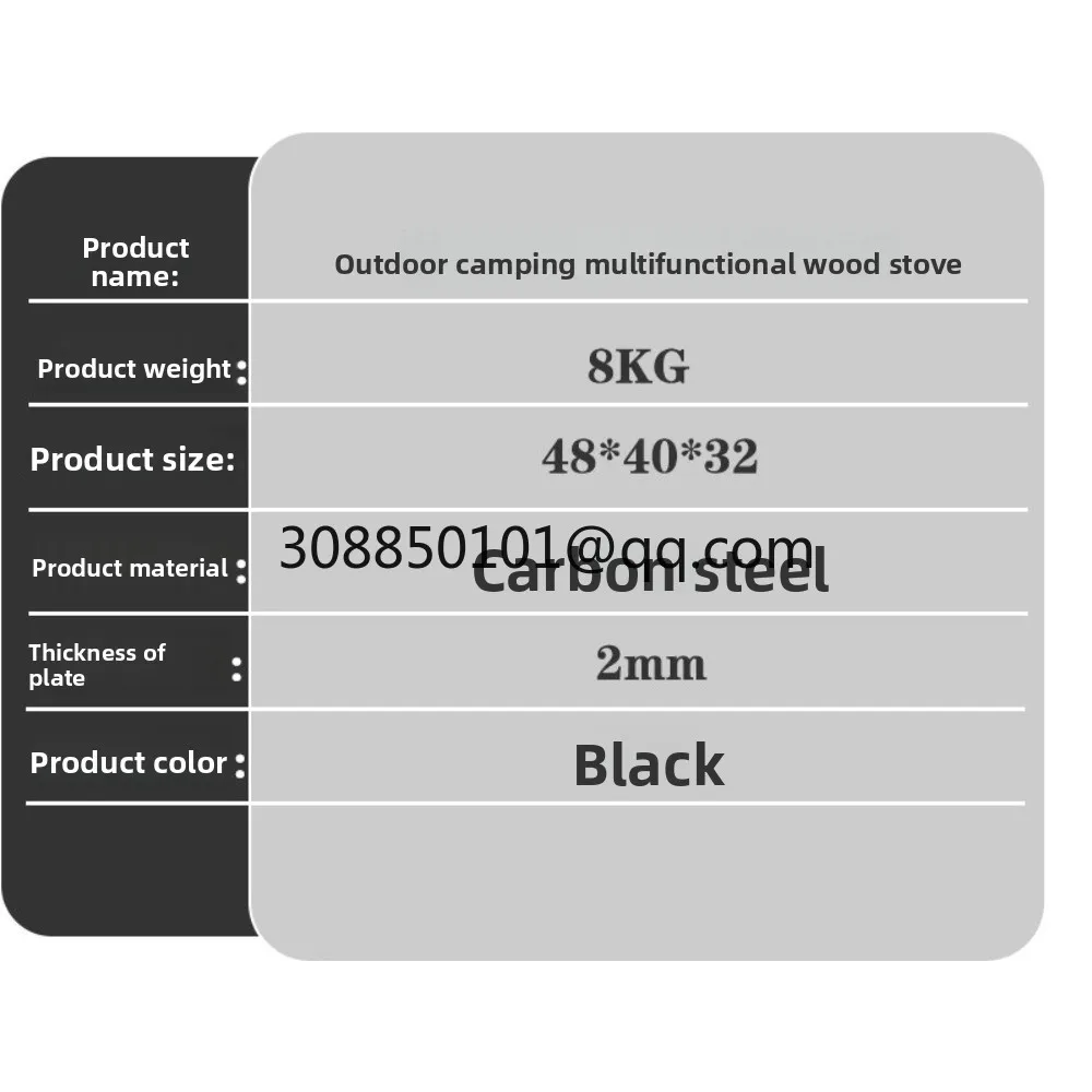 Outdoor Fire Stove Portable Outdoor Camping Barbecue Cooking Oven Boiling Tea Folding Disassembly Bonfire Stove with Grille Net