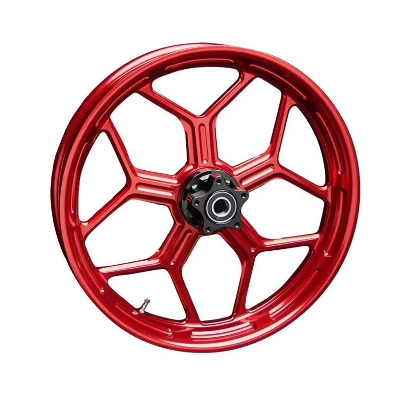 For  08-later FLSTF FLSTFB FLSTFBS New Motorcycles Red Aluminum Alloy Wheel Hub Accessories Front Rear Compatible Steel