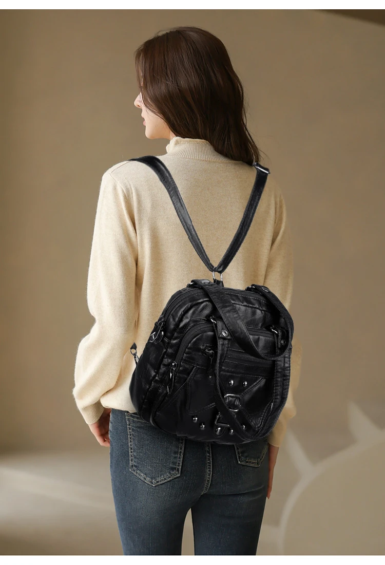 حقيبة كتف نسائية عصرية متعددة الوظائف من البولي يوريثان حقيبة كتف حقيبة كروس حقيبة يد حقيبة مدرسية mochila حقيبة نسائية ita حقيبة بيضاء باك