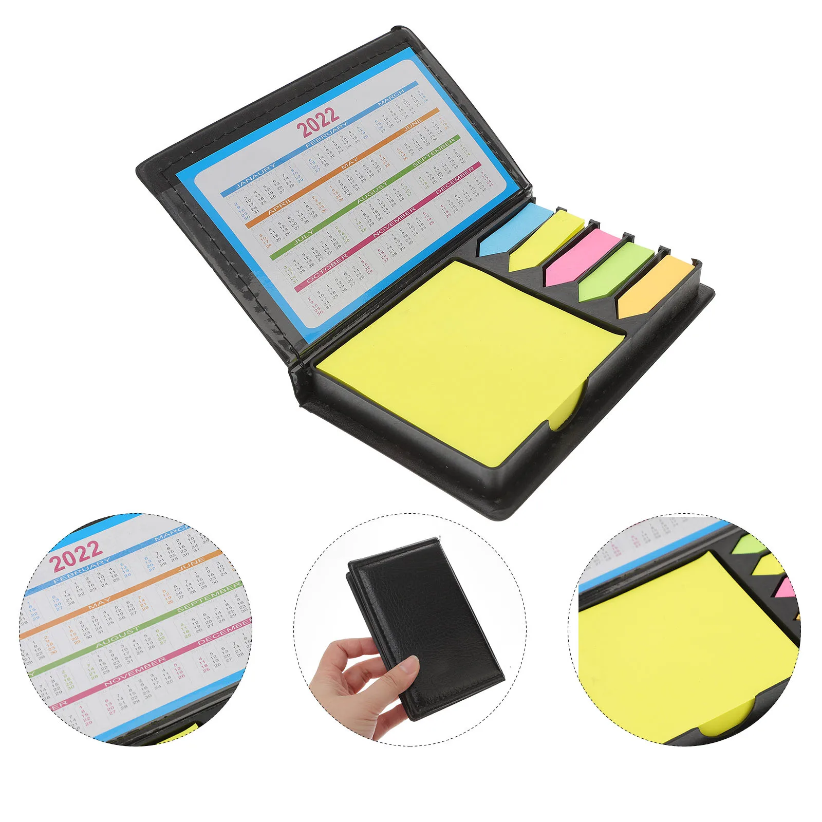 Sticky Memo Set Pu Craft Paper Desktop Box With Arrow Flags Page Markers For Home Office School Memo