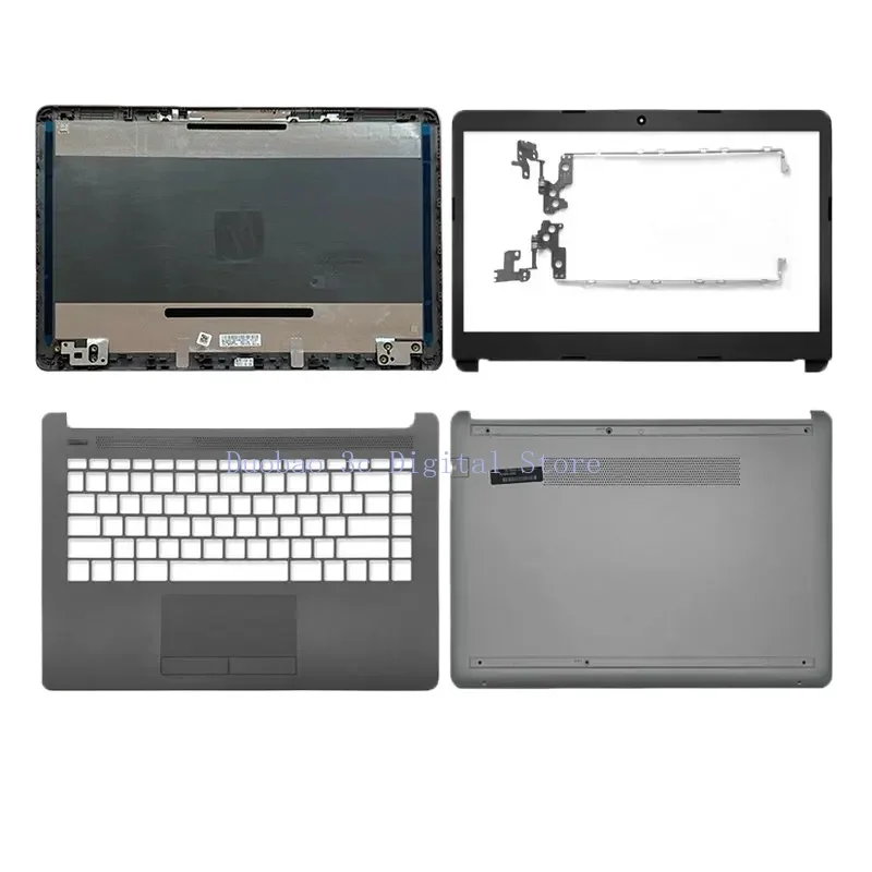 New For HP 240 245 G814-CF 14-DF 14-DK 14-DP 14S-CR 14S-CF Laptop LCD Rear Cover/Front Frame/Palm Pad/Bottom Cover/hinge gray