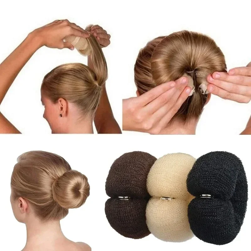 Rollo mágico de esponja de espuma para mujer, anillo grande fácil, fabricante de moños, Donut, herramientas de peinado para el cabello, accesorios