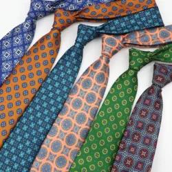 63 Styles Men's Silk Ties Solid Color Dot Flower Floral 7.5cm Jacquard Necktie Accessories Daily Wear Cravat Wedding Party Gift