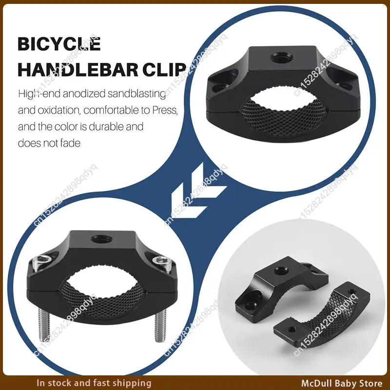 ABJA-360 Degree Bicycle Motorcycle Handlebar Clip Mount Pipe Clamp Bracket For GOPRO 9 / 8 For Insta360 ONE X Action Camera