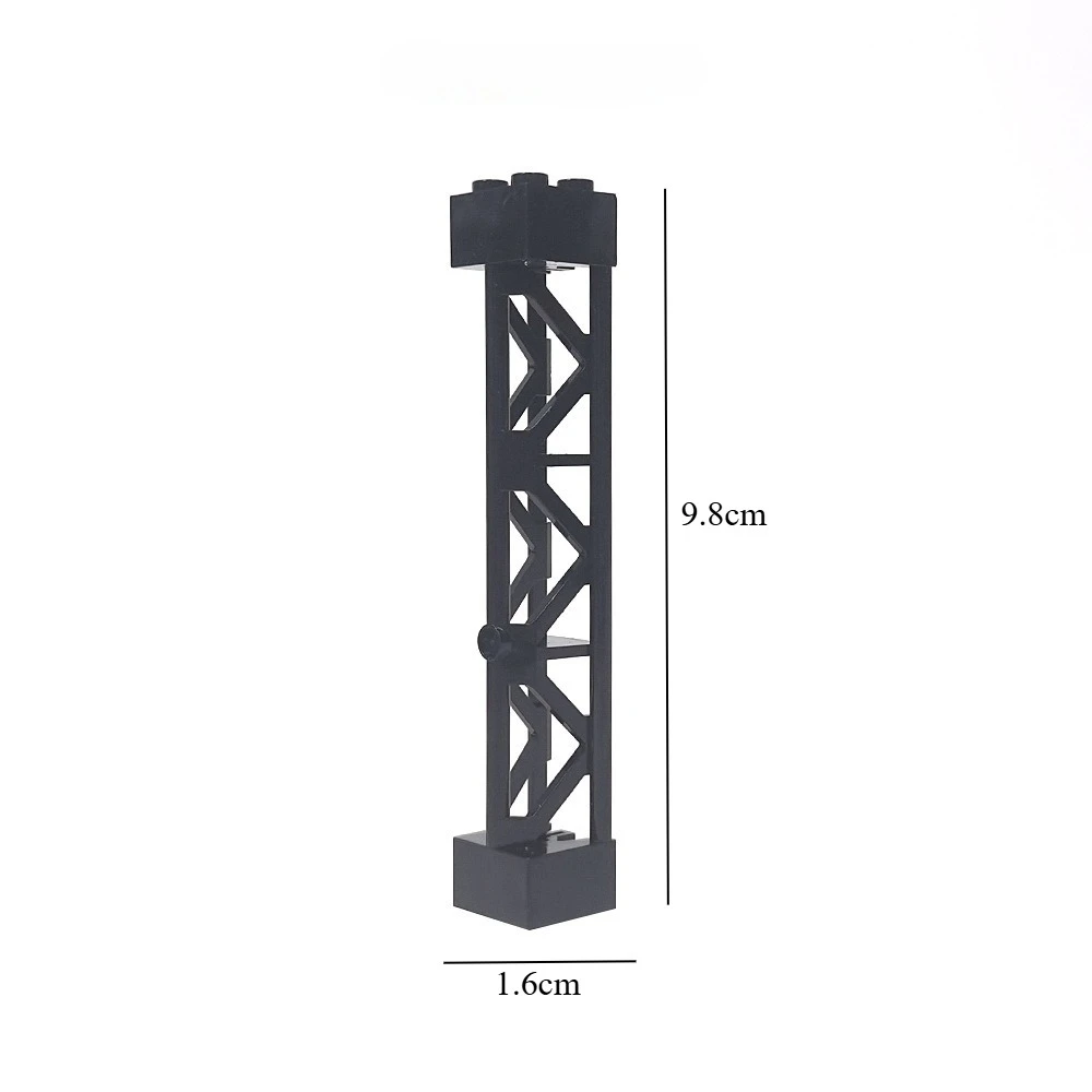 DIY 16x16 Hole MOC Black Connection Template Base Plate with Adjustable Columns for Free Assembly Scene Combination Accessories