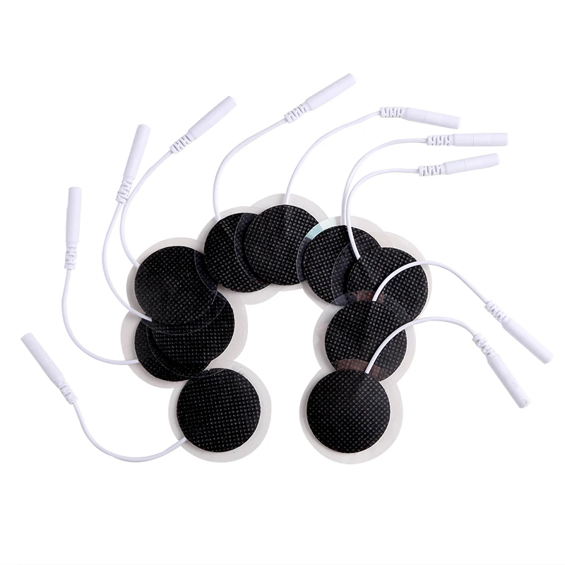 50/100pcs 32mm  Round blackNon-woven Electrode Pads for Electric Tens Acupuncture Massager Reusable Massage Sticker Health