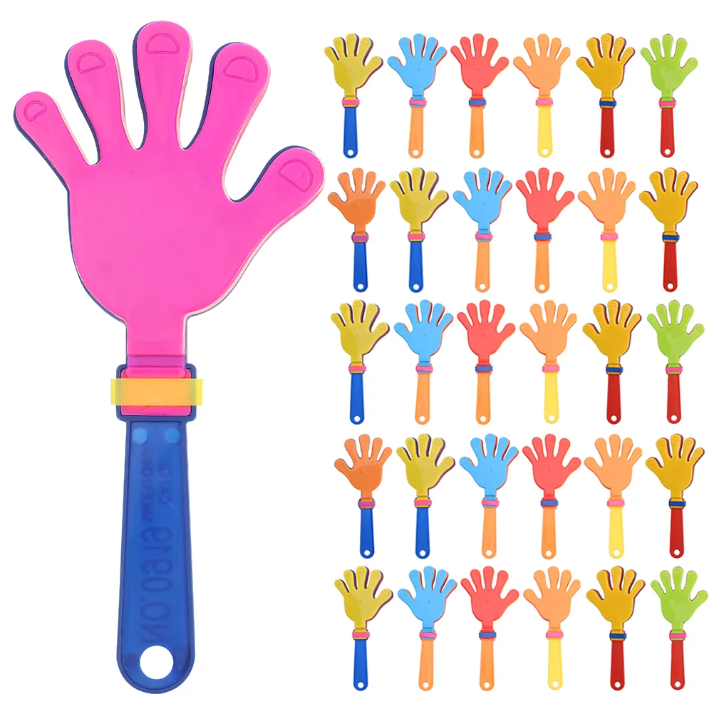 36 piezas de plástico Palm Clap Noisemakers para eventos deportivos accesorios de mano fiesta Festival Clappers niño