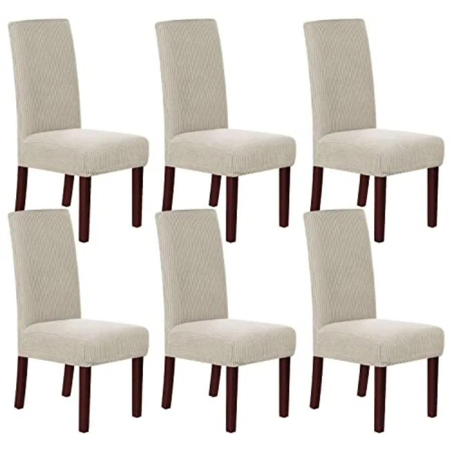 

Stretch Dining Chair Covers Set of 6 Chair Covers for Dining Room Parsons Chair Slipcover Chair Protectors Covers Dining Featur