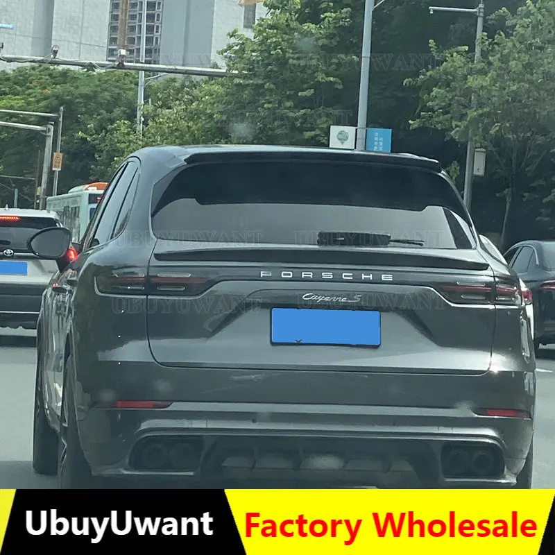 

Carbon Fiber Spoiler For Porsche Cayenne 2018 2019 2020 2021 2022 High Quality Wing Lip Roof Spoilers