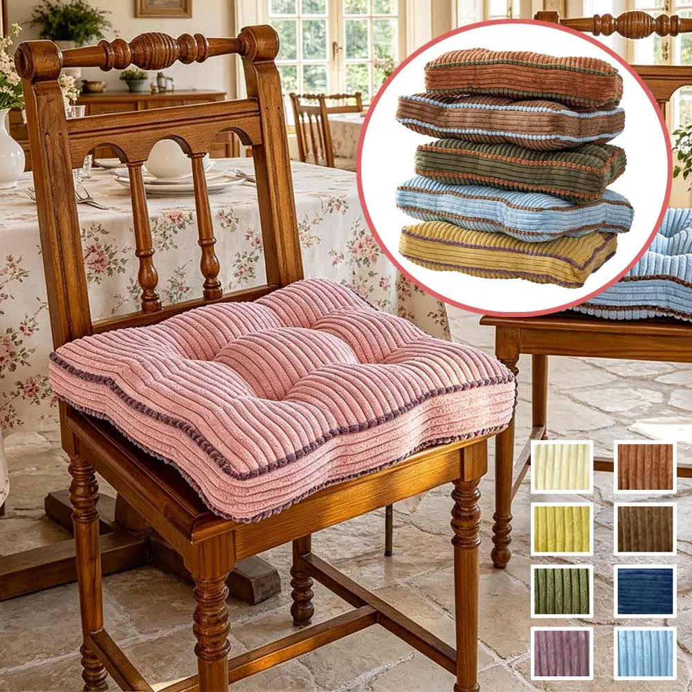 

1PC Thickened corduroy Square Seat Cushion for Dining Patio Home Office Indoor Outdoor Garden Sofa Buttock Cushion 40x40cm 방석