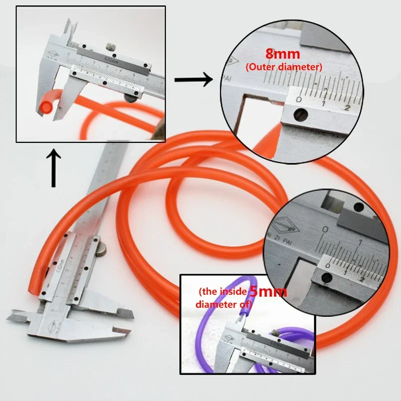 1M Motorrad-Kraftstoffschlauch, Benzin-, Gas- und Ölleitung, hochtemperaturbeständiger, weicher Gummischlauch, 5 mm Innendurchmesser, 8 mm Außendurchmesser, für Kettensägen und Trimmer. – Detail 5