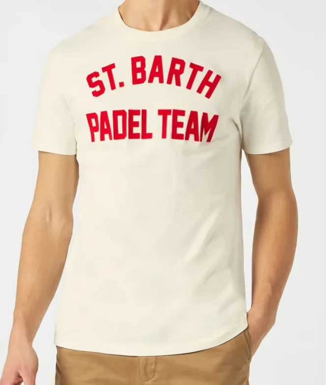 

Summer Cotton Men's and Women's Loose Sports Short-sleeved Saint Barth Padell Team Printed Men's T-shirts
