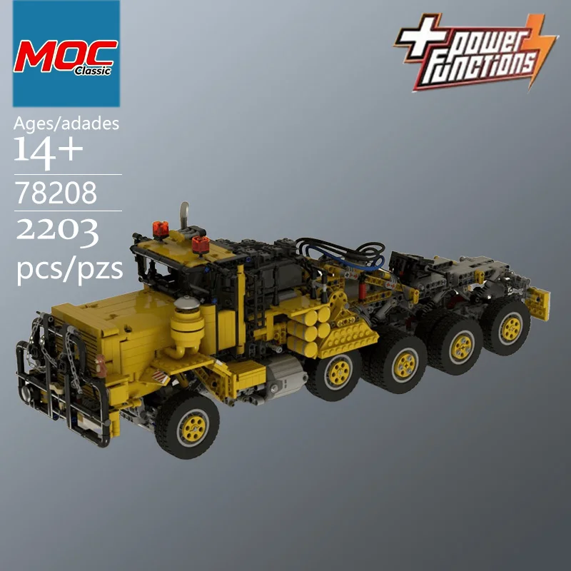 Specially Customized MOC Heavy Duty Tractor & Boiler Bridge Low Boy Trailer Technic Combination Model - Trendy Educational Toys