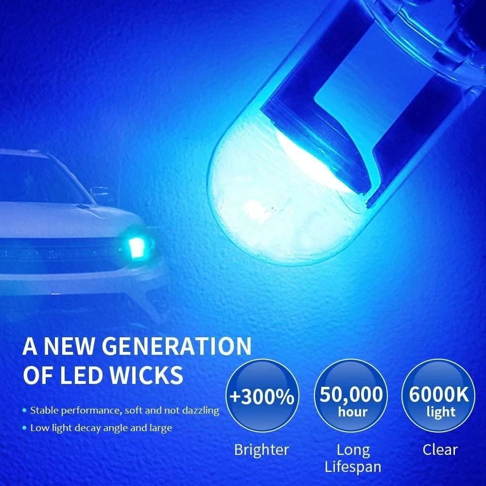 White Auto Car License Plate Lamp, Dome Light, luz de leitura, COB Light, DRL Bulb Style, Clear, Automóveis, W5W, T10, 6000K