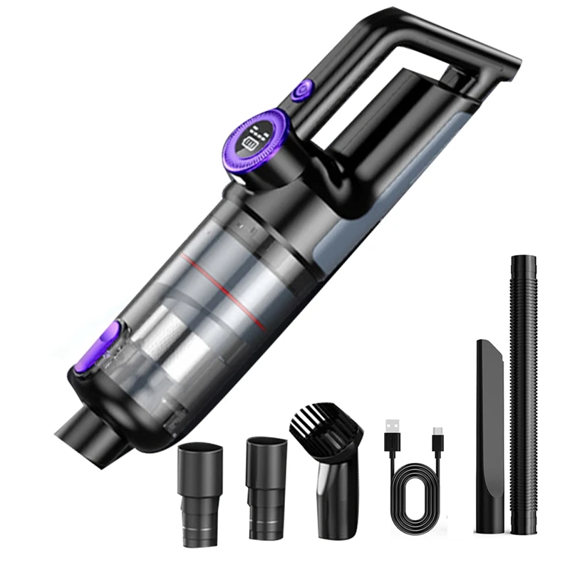 

B01C-Handheld Vacuum Cordless - Car Vacuum Cleaner With Brushless Motor, 14000Pa Strong Suction Vacuum With LED Light