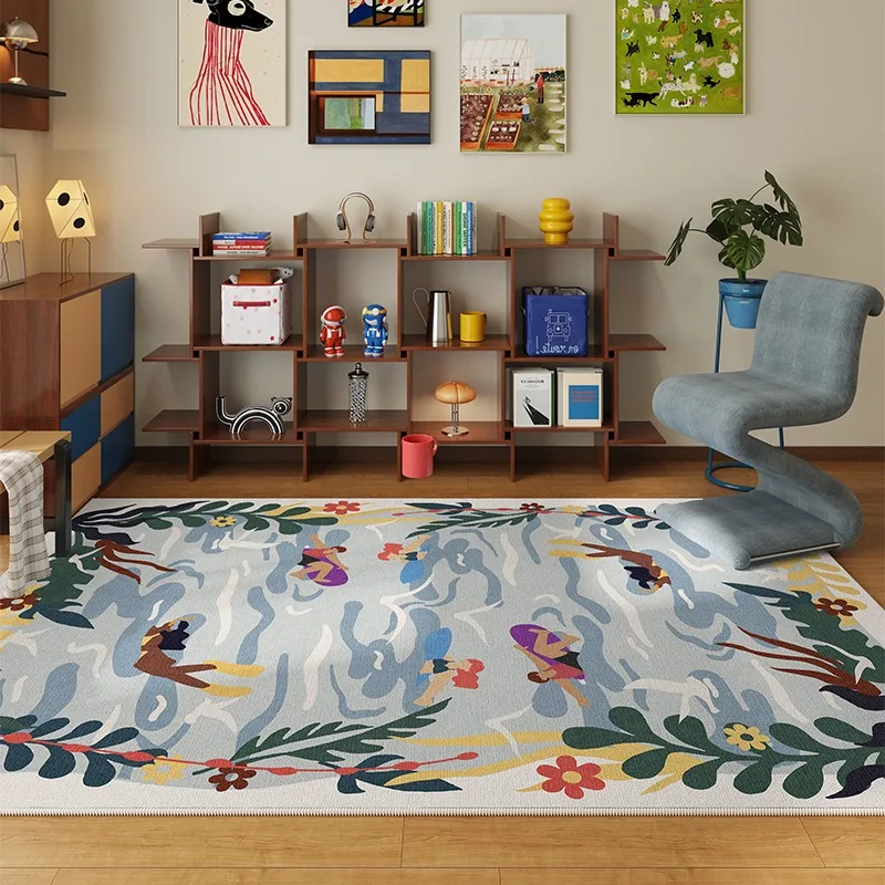 

Креативный абстрактный художественный коврик — ковер для гостиной в стиле ретро, мягкий удобный напольный коврик для спальни, дивана, журнального столика