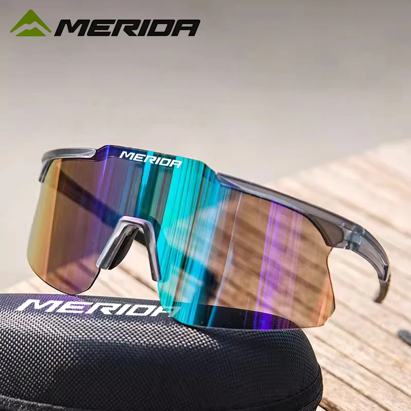 

Merida Top Seller Cycling Glasses UV400 Anti Fog REVO Lenses HD Clarity CE/ANSI Certified Cateye Design MTB/Road Bike man women