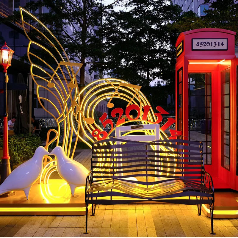 بارك الديكور حار بيع أضواء شجرة الكريستال الزخرفية في الهواء الطلق الأبيض للماء المناظر الطبيعية الإضاءة أضواء شجرة عيد الميلاد