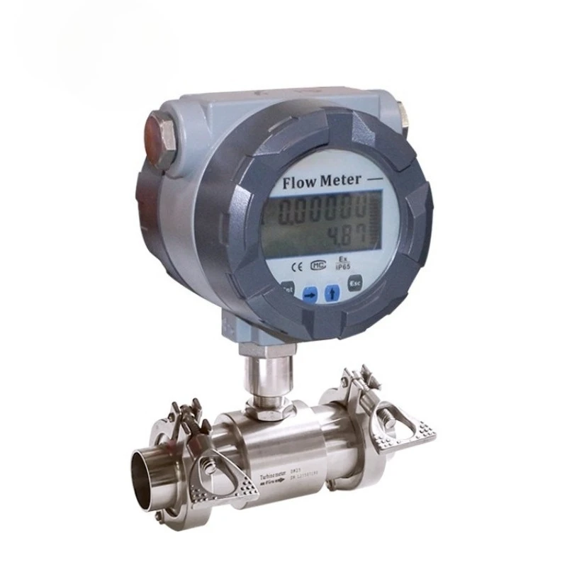 Intelligent Digital Display Liquid Turbine Flow Meter Water Liquid Oil Methanol Ethanol Sanitary Flow Meter Flow Sensor