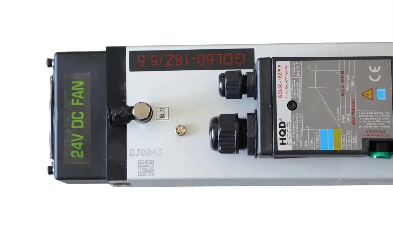 HQD GDL60-18Z/5.5 18000 دورة في الدقيقة 5.5kw ISO30 تبريد الهواء ATC أداة تغيير محرك المغزل لآلة القطع باستخدام الحاسب الآلي #5